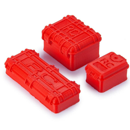 3PCS Simulation Mini Luggage for Axial SCX24 1/24 (Plastic) Onderdeel Yeahrun Red 