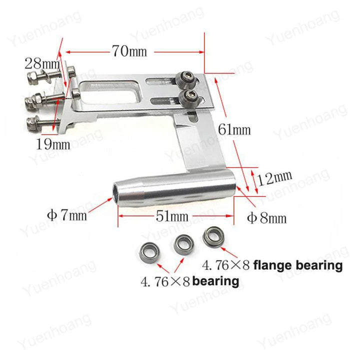 4.76 Flange Ball Bearing Shaft Bracket (Aluminium) Onderdeel upgraderc 