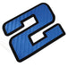 40-100mm Double-layer Blue Carbon Fiber Reflective Sticker Onderdeel upgraderc 2 100mm high 