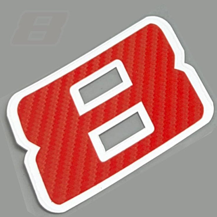 40-100mm Double-layer Red Carbon Fiber Reflective Sticker Onderdeel upgraderc 8 100mm high 