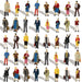 40PCS HO Scale Human Figures 1/87 (Plastic) P8712 - upgraderc