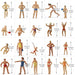40PCS HO Scale Human Figures 1/87 (Plastic) P8720 - upgraderc