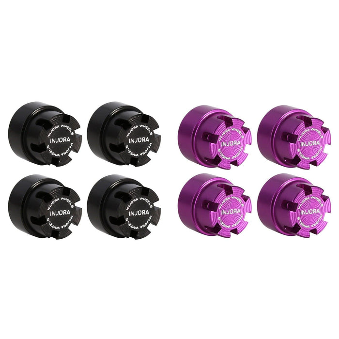 4/8PCS M2 Wheel Nut Cap w/ Lock for Axial SCX24 1/24 (Aluminium) Schroef Injora Black Purple 