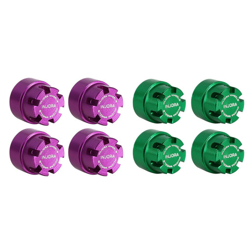 4/8PCS M2 Wheel Nut Cap w/ Lock for Axial SCX24 1/24 (Aluminium) Schroef Injora Green Purple 