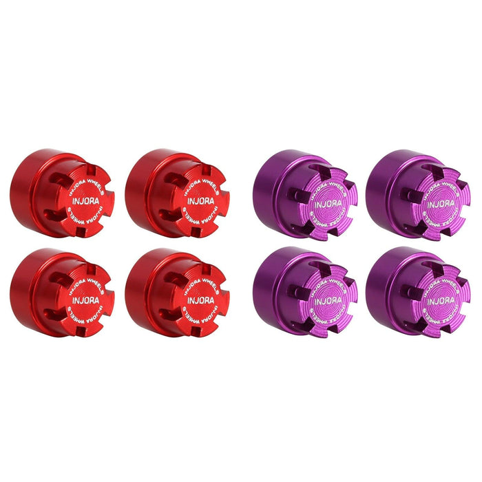 4/8PCS M2 Wheel Nut Cap w/ Lock for Axial SCX24 1/24 (Aluminium) Schroef Injora Red Purple 