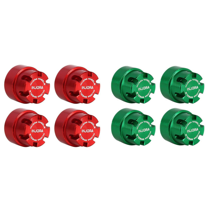 4/8PCS M2 Wheel Nut Cap w/ Lock for Axial SCX24 1/24 (Aluminium) Schroef Injora Red Green 