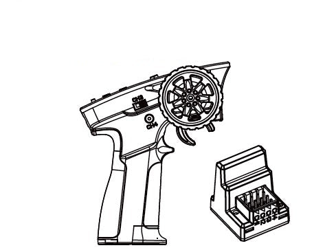 4Ch Radio & RX/ESC Set for HobbyPlus CR18P Goat 1/18