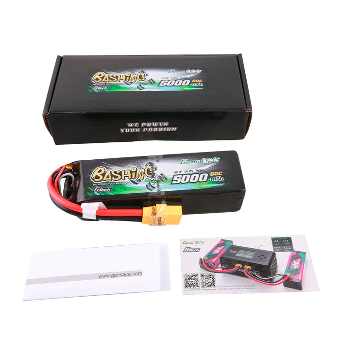 Gens Ace G-Tech 5000mAh 14.8V 4S 60C LiPo (XT90)