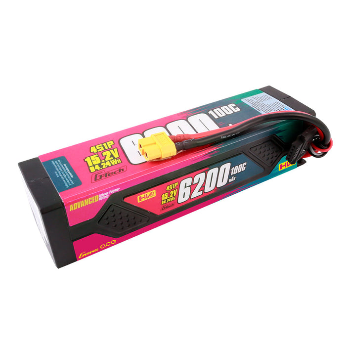 Gens Ace G-Tech Advanced 6200mAh 15.2V 100C 4S1P HardCase HV Lipo Battery (XT90)