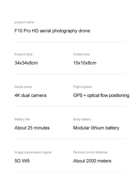 4DRC F10 4K HD Dual Camera Drone Drone 4DRC 