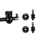 4mm Extended Front/Rear Axle Set for Axial SCX24 1/24 (Aluminium) Onderdeel Injora 