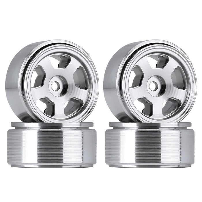 4PCS 1.0" 28mm Beadlock Wheel Rims for 1/24 Crawler (Aluminium) Band en/of Velg Injora 4PCS W2403SR 