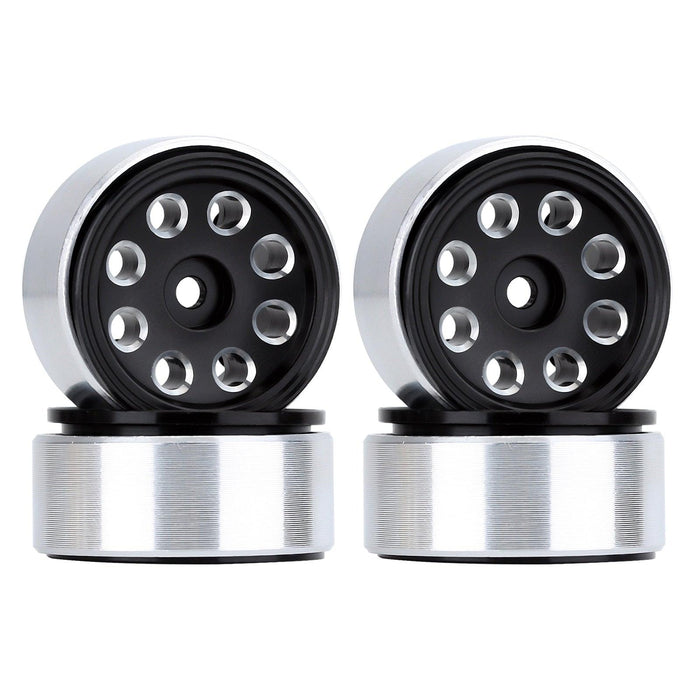 4PCS 1.0" 28mm Beadlock Wheel Rims for 1/24 Crawler (Aluminium) Band en/of Velg Injora 4PCS W2405BK 