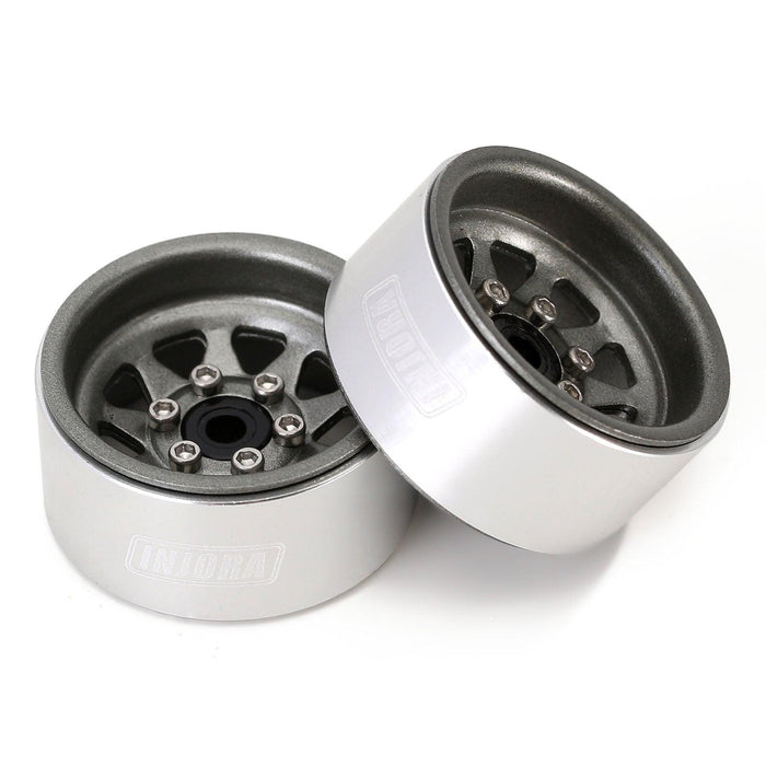 4PCS 1.0" -3.78mm Offset Beadlock Wheel Rims for 1/24 Crawler (Staal) Band en/of Velg Injora 