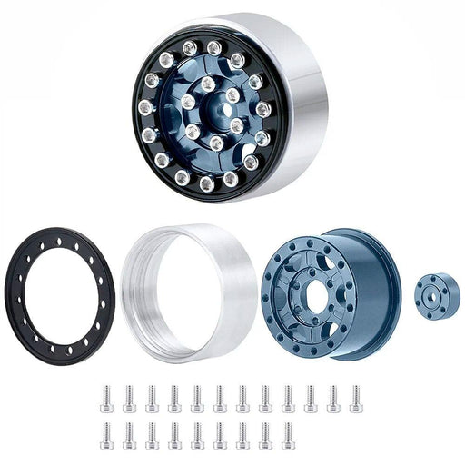 4PCS 1.0" 30x16mm 1/24 Beadlock Wheel Rims (Aluminium) - upgraderc