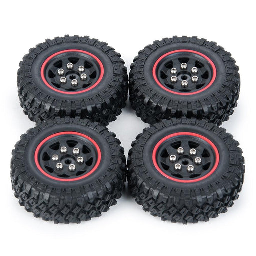 4PCS 1.0" 48.5x17mm 1/24 Crawler Beadlock Wheel Set (Plastic, Rubber) - upgraderc