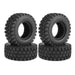 4PCS 1.0" 50x20mm 1/18, 1/24 Wheel Tires (Rubber) - upgraderc