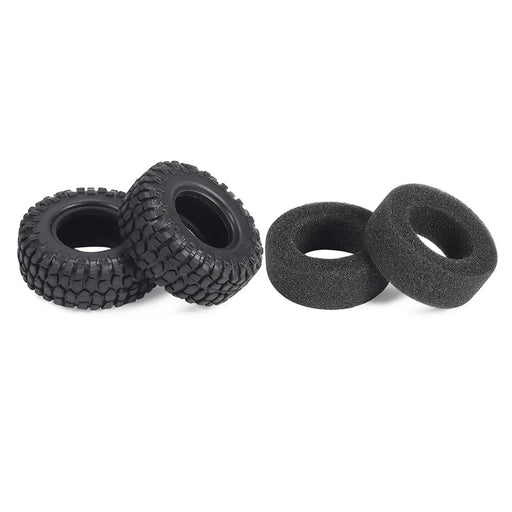 4PCS 1.0" 50x20mm 1/18 1/24 Wheels Tires (Rubber) - upgraderc