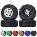 4PCS 1.0" 52x19mm 1/24 Crawler Wheel Set (Aluminium+Rubber) - upgraderc