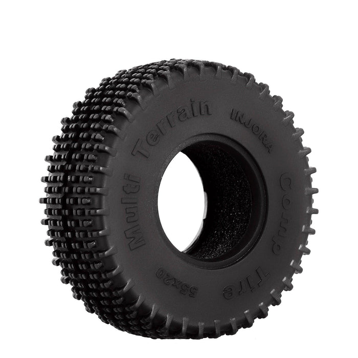 4PCS 1.0" 55x20mm 1/24 Short Course Tires Set (Rubber) - upgraderc