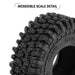 4PCS 1.0" 57x22mm 1/18 1/24 Crawler Tires (Rubber) - upgraderc