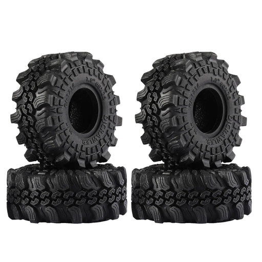 4PCS 1.0" 60x25mm 1/18, 1/24 Wheel Tires (Rubber) - upgraderc