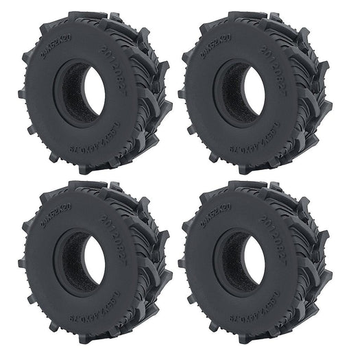 4PCS 1.0" 62x22mm 1/24 Crawler Tires (Rubber) - upgraderc