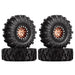4PCS 1.0" Beadlock Wheel Rim Mud Tires for 1/24 Crawler (Aluminium+S3 Compound) Band en/of Velg Injora 4PCS 1.0 Wheels 3 