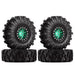 4PCS 1.0" Beadlock Wheel Rim Mud Tires for 1/24 Crawler (Aluminium+S3 Compound) Band en/of Velg Injora 4PCS 1.0 Wheels 1 