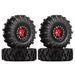 4PCS 1.0" Beadlock Wheel Rim Mud Tires for 1/24 Crawler (Aluminium+S3 Compound) Band en/of Velg Injora 4PCS 1.0 Wheels 6 