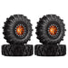 4PCS 1.0" Beadlock Wheel Rim Mud Tires for 1/24 Crawler (Aluminium+S3 Compound) Band en/of Velg Injora 4PCS 1.0 Wheels 5 