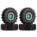 4PCS 1.0" Beadlock Wheel Rim Mud Tires for 1/24 Crawler (Aluminium+S3 Compound) Band en/of Velg Injora 4PCS 1.0 Wheels 7 