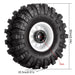 4PCS 1.0" Beadlock Wheel Rim Mud Tires for 1/24 Crawler (Staal+S3 Compound) Band en/of Velg Injora 