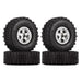 4PCS 1.0" Beadlock Wheel Rim Tires for 1/24 Crawler (Plastic) Band en/of Velg Injora 4PCS W2407SR-T2430 