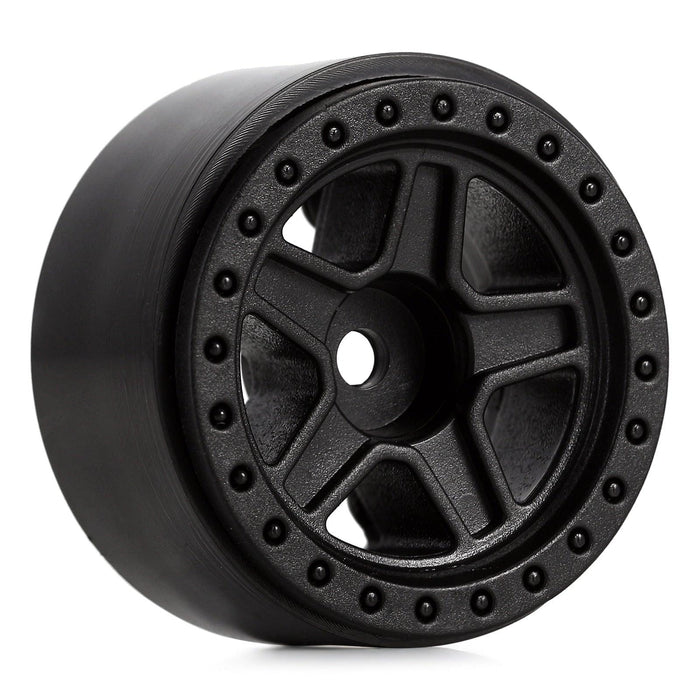 4PCS 1.0" Beadlock Wheel Rim Tires for 1/24 Crawler (Plastic) Band en/of Velg Injora 