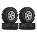 4PCS 1.0" Beadlock Wheel Rim Tires for 1/24 Crawler (Plastic) Band en/of Velg Injora 4PCS W2407GL-T2410 