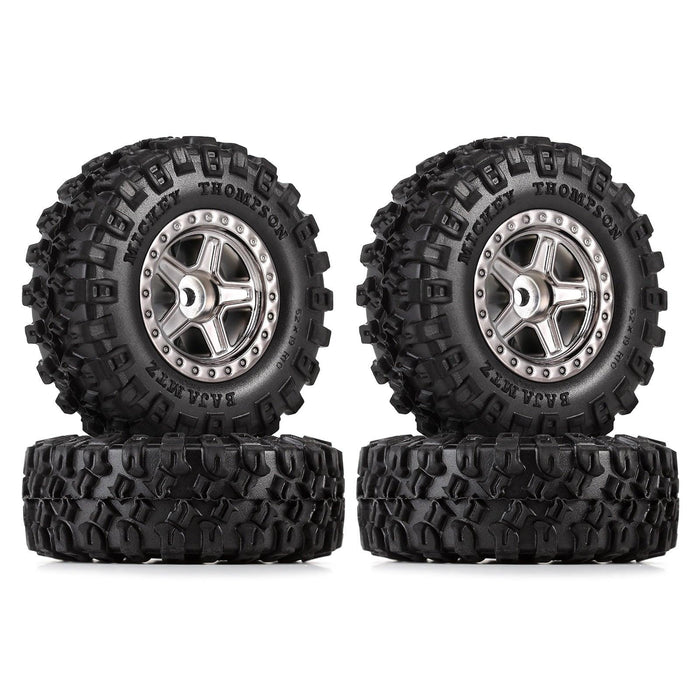 4PCS 1.0" Beadlock Wheel Rim Tires for 1/24 Crawler (Plastic) Band en/of Velg Injora 4PCS W2407GL-T2420 