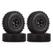4PCS 1.0" Beadlock Wheel Rim Tires for 1/24 Crawler (Plastic) Band en/of Velg Injora 4PCS W2407BK-T2430 