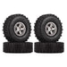 4PCS 1.0" Beadlock Wheel Rim Tires for 1/24 Crawler (Plastic) Band en/of Velg Injora 4PCS W2407GL-T2430 