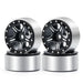 4PCS 1.0" Beadlock Wheel Rims for 1/24 Crawler (Aluminium) Band en/of Velg Yeahrun Silver 