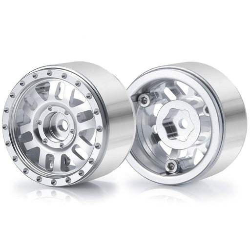 4PCS 1.0" Beadlock Wheel Rims for Axial SCX24 1/24 (Aluminium) Band en/of Velg Yeahrun 
