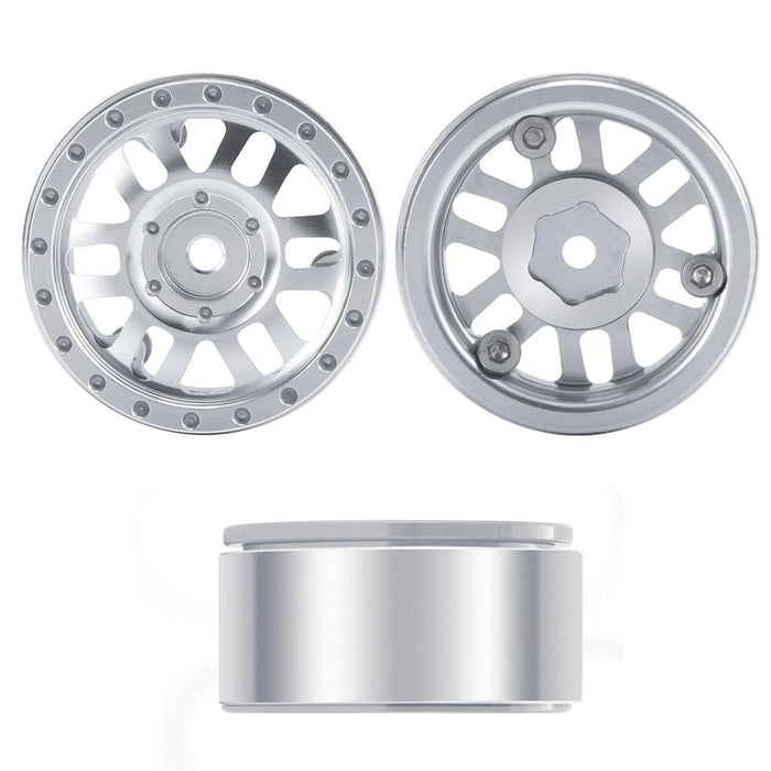 4PCS 1.0" Beadlock Wheel Rims for Axial SCX24 1/24 (Aluminium) Band en/of Velg Yeahrun 