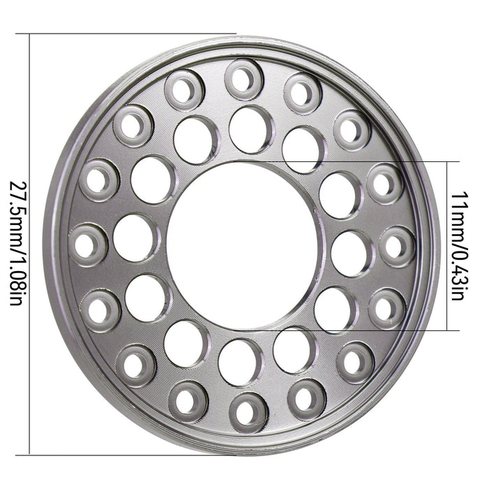 4PCS 1.0" Outer 1/24 Crawler Beadlock Rim Rings (Aluminium) - upgraderc
