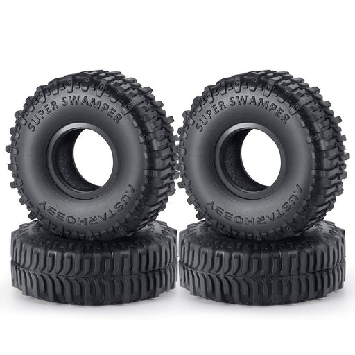 4PCS 1.0" Soft Tires for 1/24 Crawler (Rubber) Band en/of Velg Yeahrun 