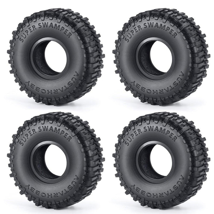 4PCS 1.0" Soft Tires for 1/24 Crawler (Rubber) Band en/of Velg Yeahrun 