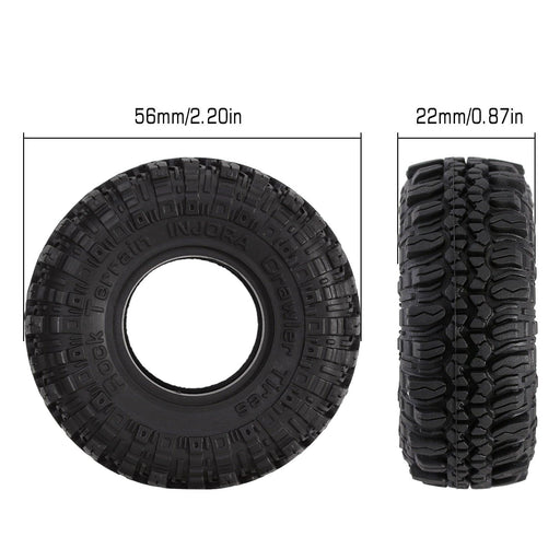 4PCS 1.0" Wheel Tires for 1/24 Crawler (Rubber) Band en/of Velg Injora 