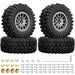 4PCS 1.2" 62x24mm 1/18 Crawler Beadlock Wheel Set (Rubber, Aluminium) - upgraderc