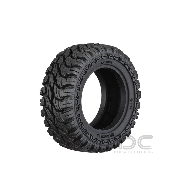 4PCS 1.3" 58x28mm 1/24 Crawler Tires w/ Foam (Rubber) - upgraderc