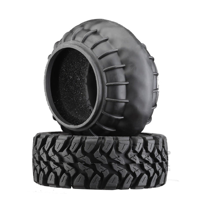 4PCS 1.3" 64x24mm 1/24 Crawler Tires w/ Foam (Rubber) - upgraderc