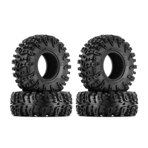 4PCS 1.3" 70x27mm 1/18 1/24 Crawler Wheel Tires (Rubber) - upgraderc